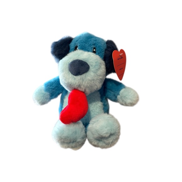 Gigglescape Blue Puppy Dog in Love Plush Stuffed Animal Valentine’s Day 6” NWT - Picture 2 of 3